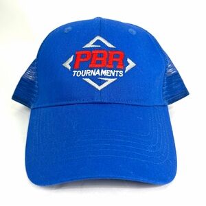 PBR Tournaments Bull Riding Blue Cap Hat Snap Back Embroidered